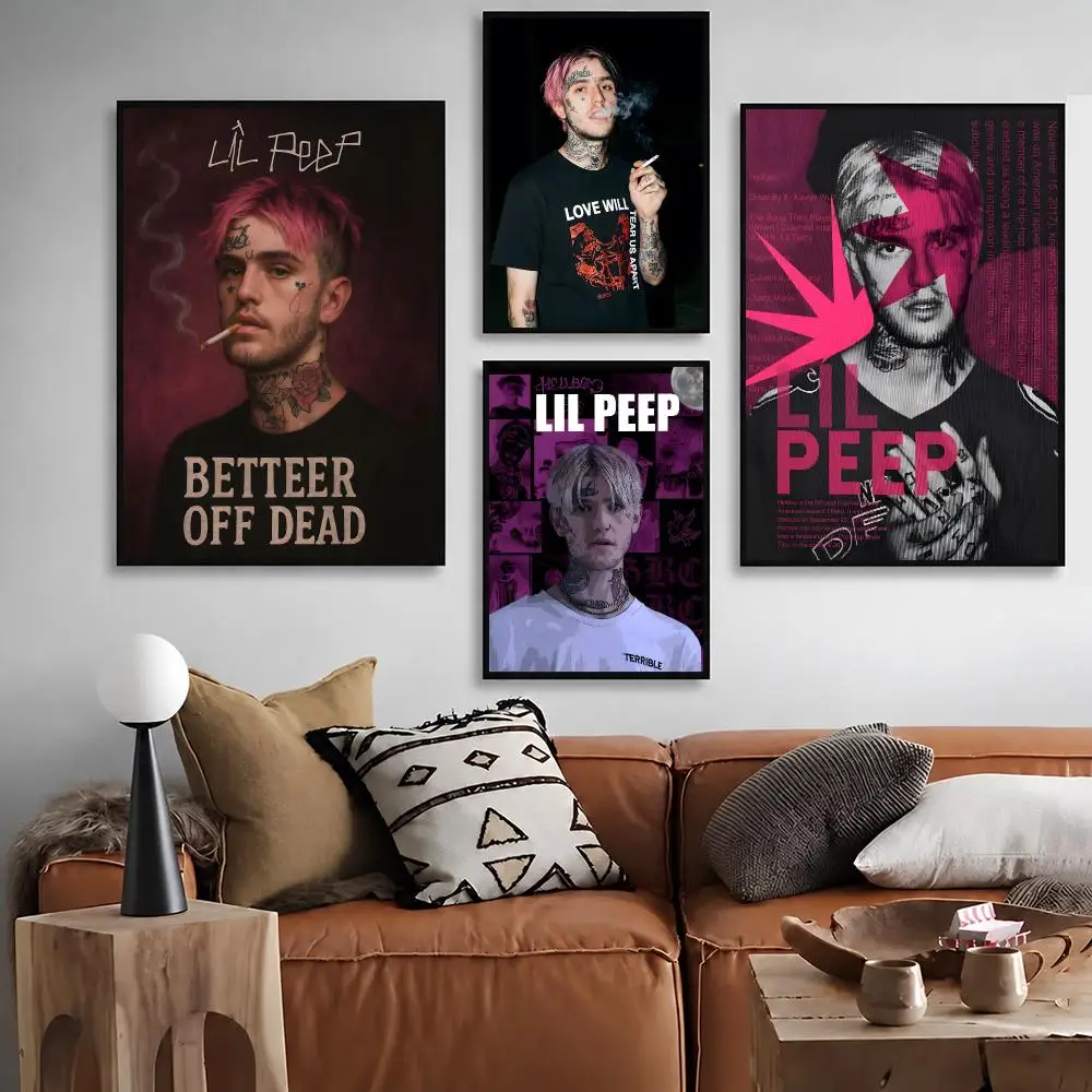 Rapper Lil Peep   Music Artist Print Graphic Streaming Film Style Wall Artwork Bedroom Decor Poster