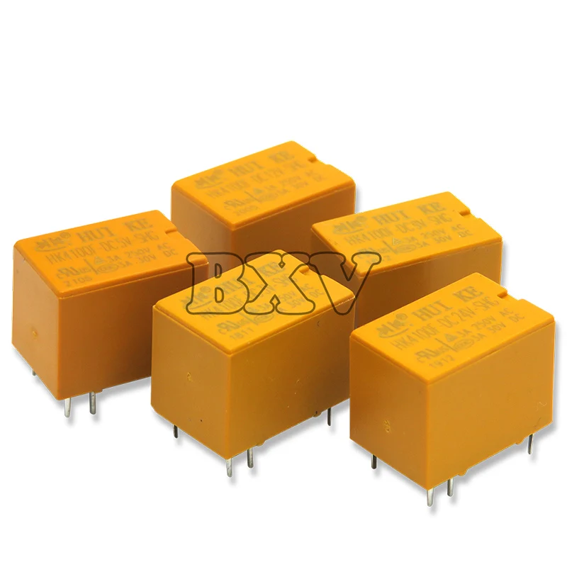 5PCS Relay HK4100F Series HK4100F-DC12V HK4100F 12V DIP-6 3A 250V AC/ 3A 30V DC 3V 5V 9V 24V HK4100f-DC12V-SHG New Original BXV