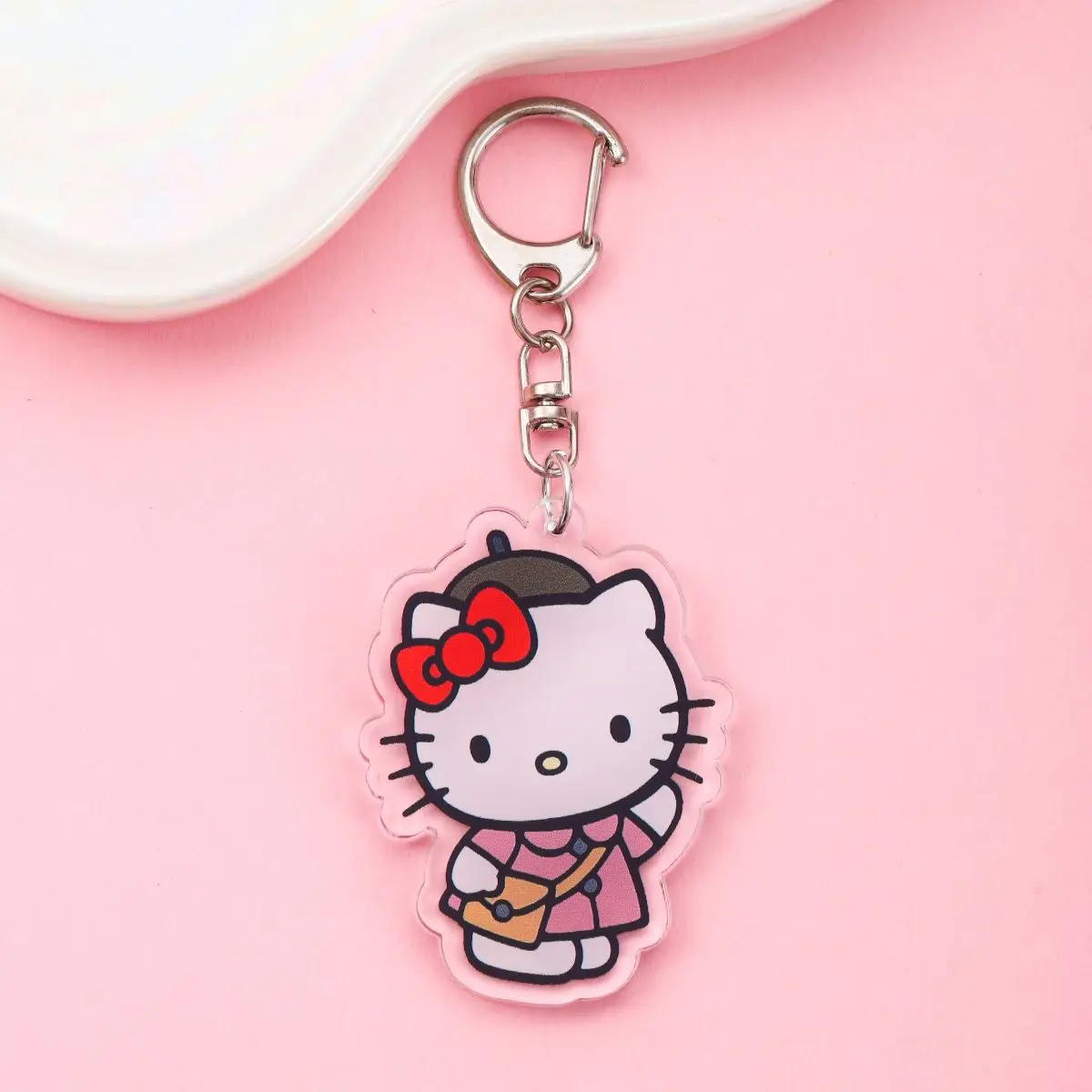 أنيمي سلسلة مفاتيح مصنوعة من الأكريليك المساعدون الكرتون حقيبة السيارة قلادة هدية لطيف الإبداعية حقيبة سحر مضحك أصدقاء الهدايا كيرينغ