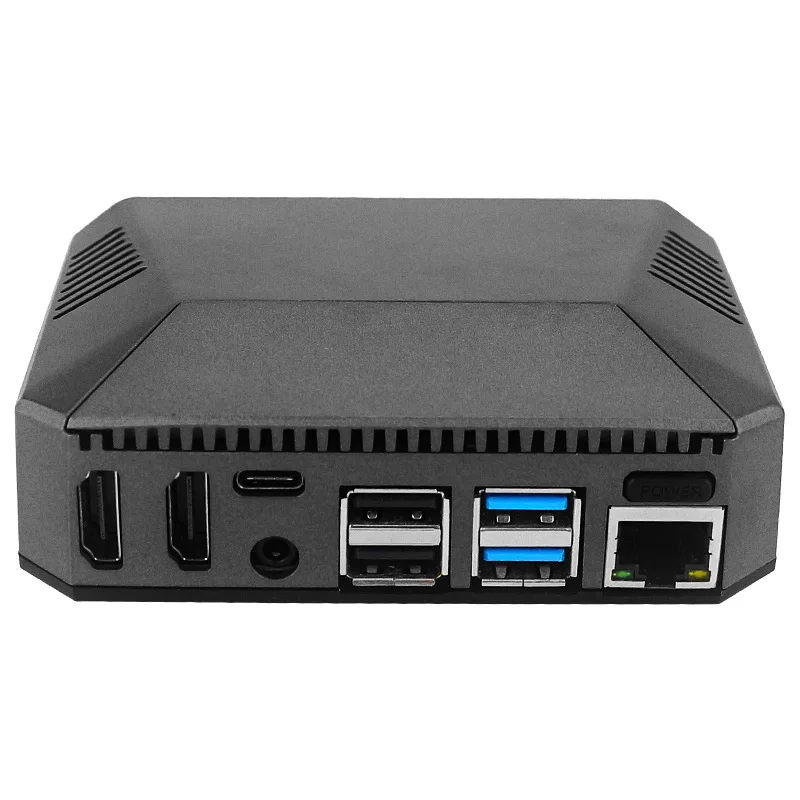 Raspberry PI 4B aluminum alloy case, built-in temperature-controlled fan with expansion plate, metal ARGON ONE protective case