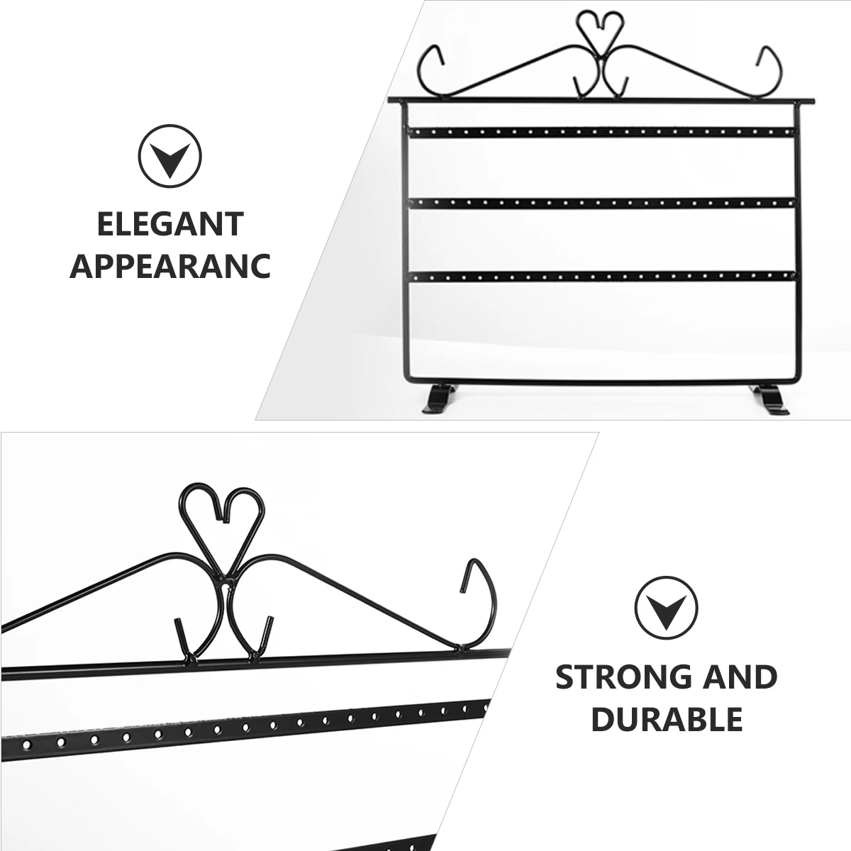 Metal Earring Display Stand Durable Three Layers Jewelry Organizer for Women Home Showcase Storage Earring Holder Stand