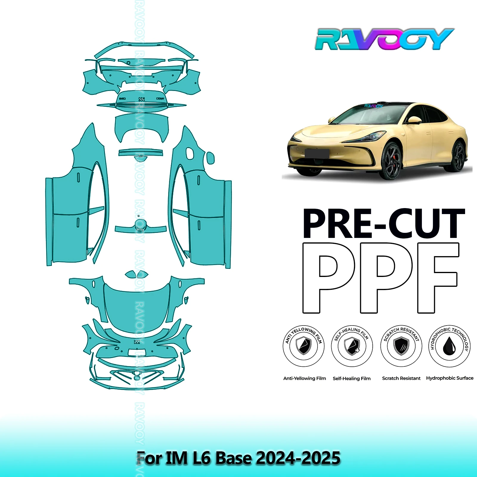 

Full Vehicle Clear Bra Precut PPF Paint Protection Film For IM L6 Base 2024-2025