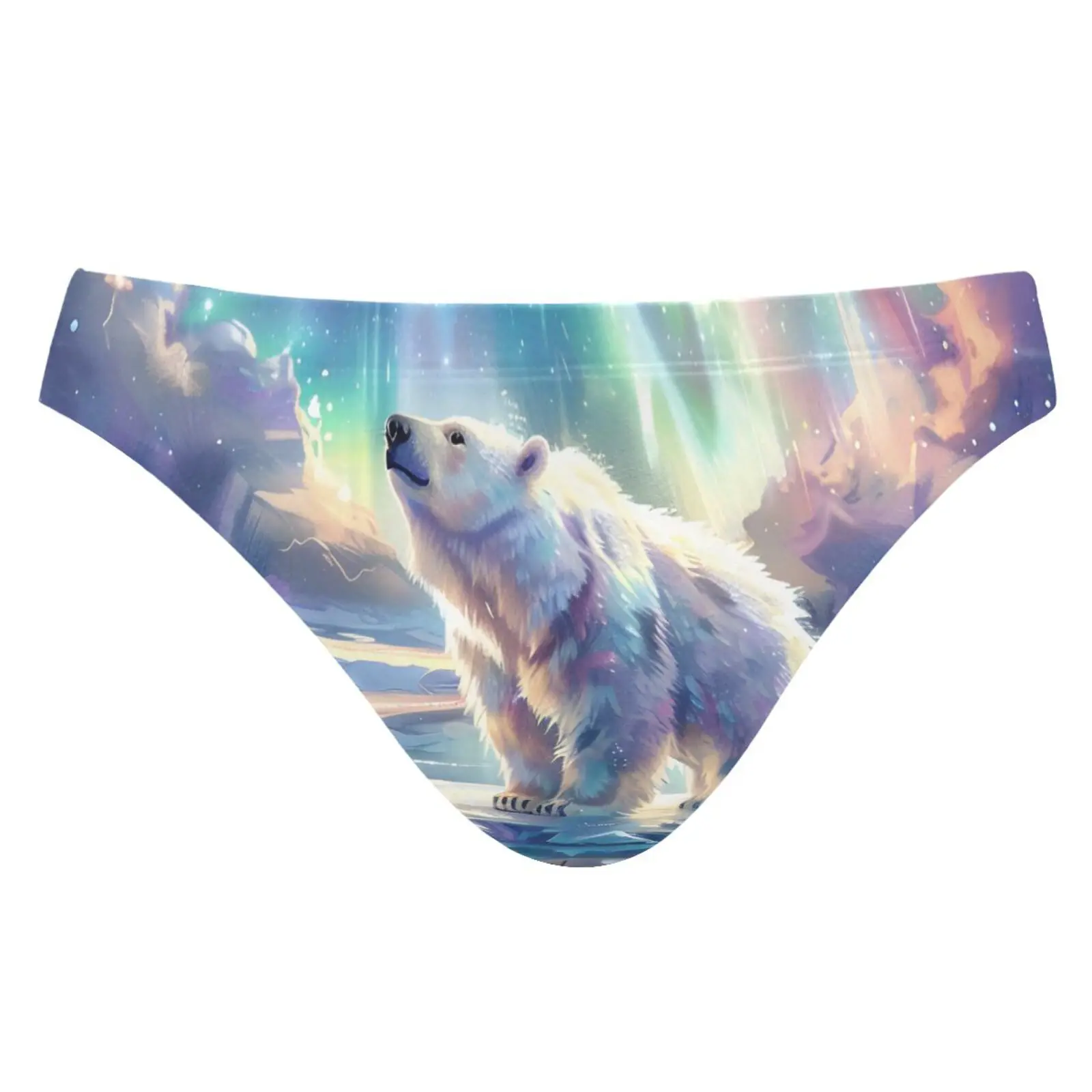 

Man Brand Swimming Briefs Low Waist Polar bear print Swimwear drop With Push-up Pad Sexy Shorts Trunks Boxers Summer Men's Swim