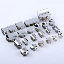 1PC Glass Clamps Brackets For 6-12mm Thicken Mirror Glass Panel Brackets Zinc Alloy Chrome Shelf Holder Support Shelves Clips