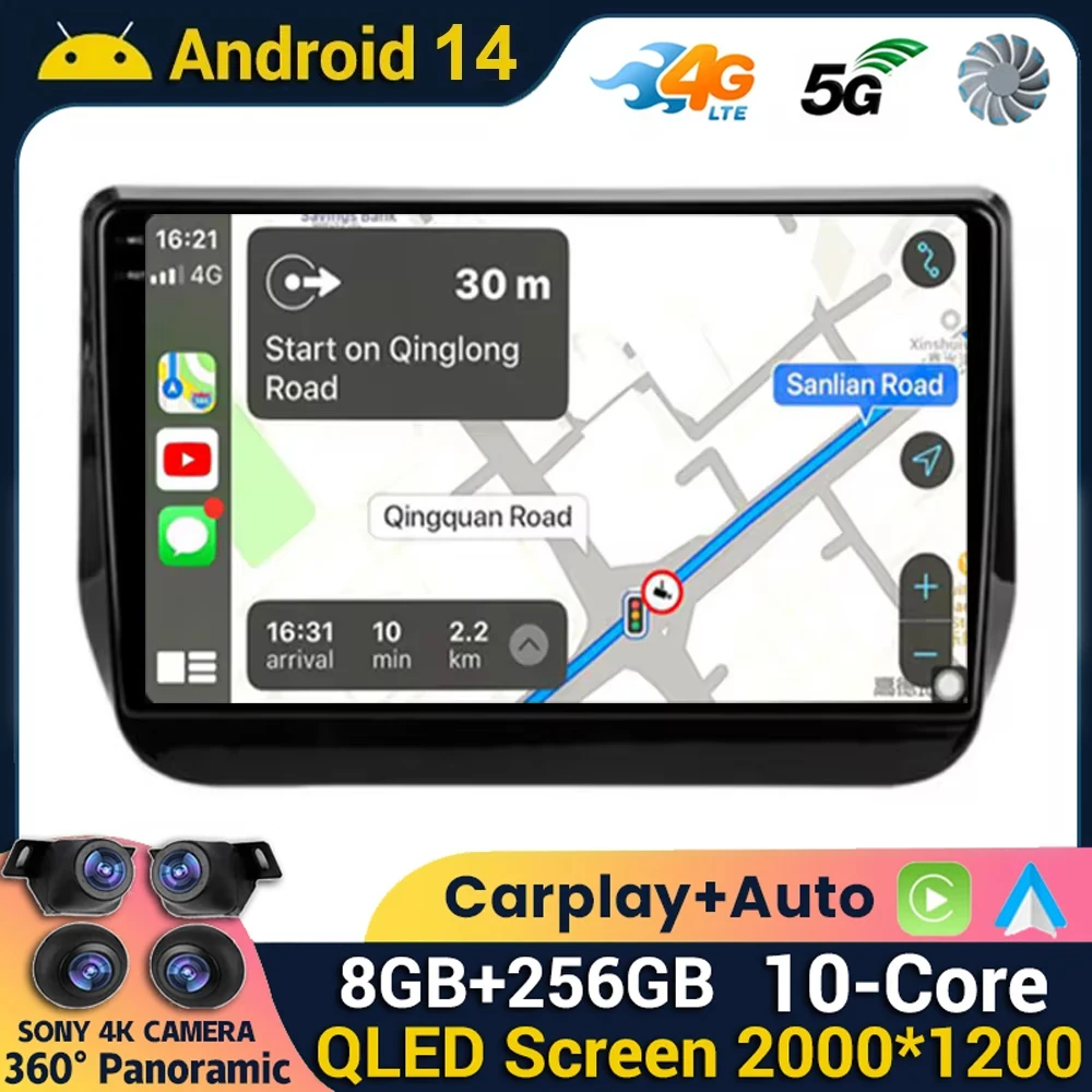 Android 14 WIFI+4G Carplay Auto Car Radio For Hyundai H1 Grand Starex 2007-2015  Multimedia Video Player Navigation GPS Stereo