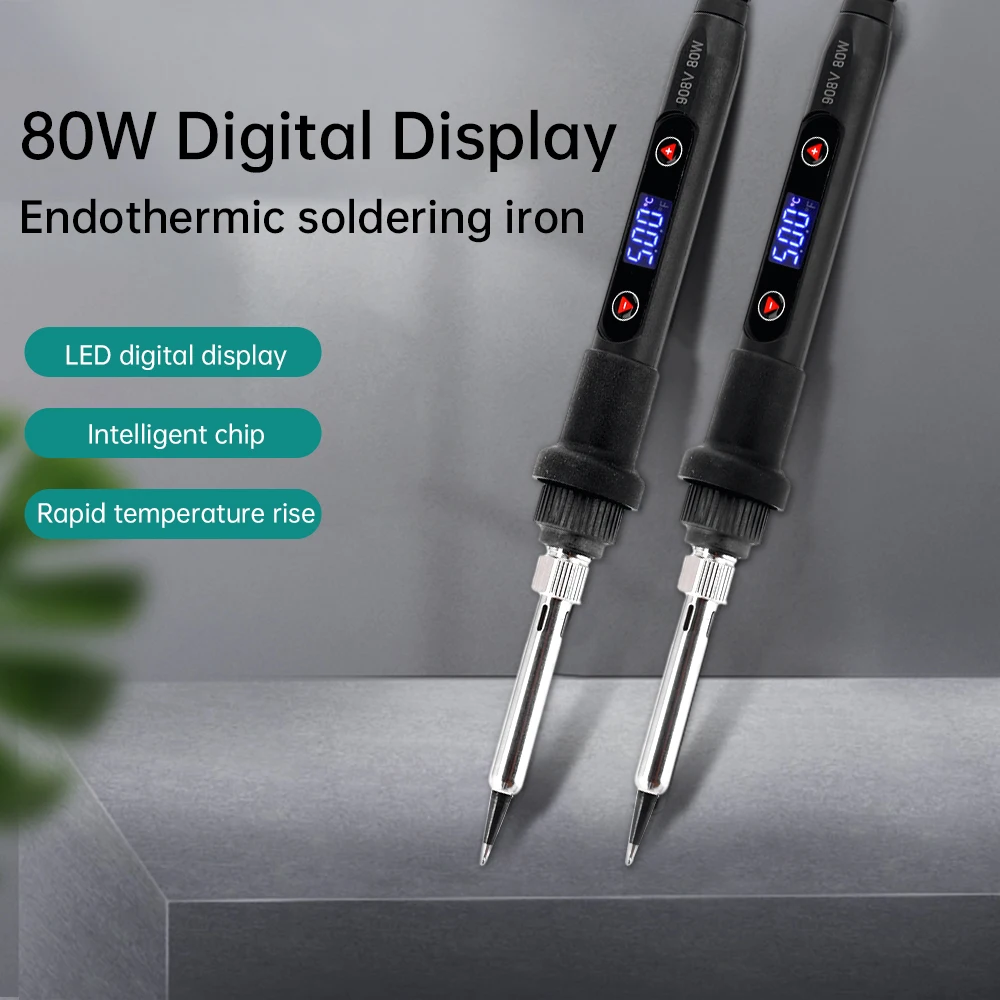 AC110V AC220V Electric Soldering Iron 80W Welding Tools Soldering Iron Computer Phone Repair Tools EU US LED Digital Display