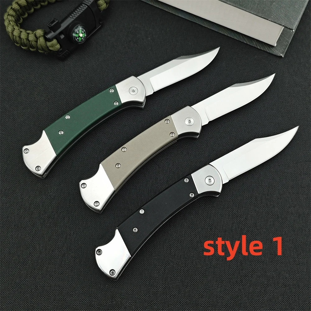 High Hardness Elite 110 Tactical Folding Hunter Knife D2 Plain Blade G10 Handles EDC Pocket Knives Outdoor Camping Survival Tool