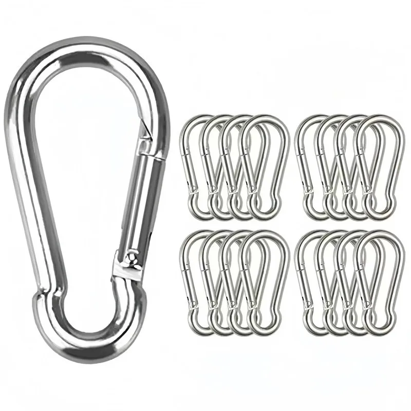 11 pcs M5 Outdoor Climbing Clips, Strong Load Capacity, Daily Carry Accessories Hiking Key Holding, Compact Portable Size