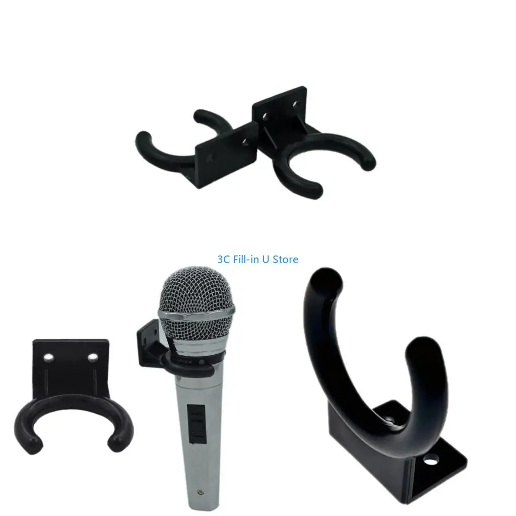 G8TA Microphone Hook Holder Wireless Microphone Hook Stands Hanger Wall Clip Clamp