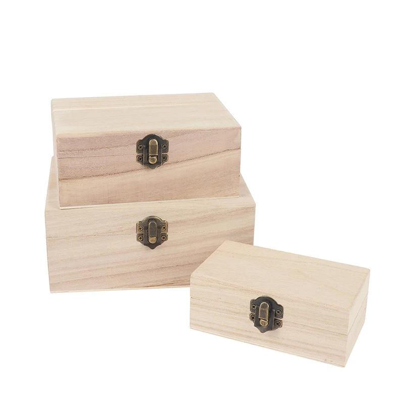 Wooden Multifunction Case with Lid Jewellery Storage Container Box Home Decor