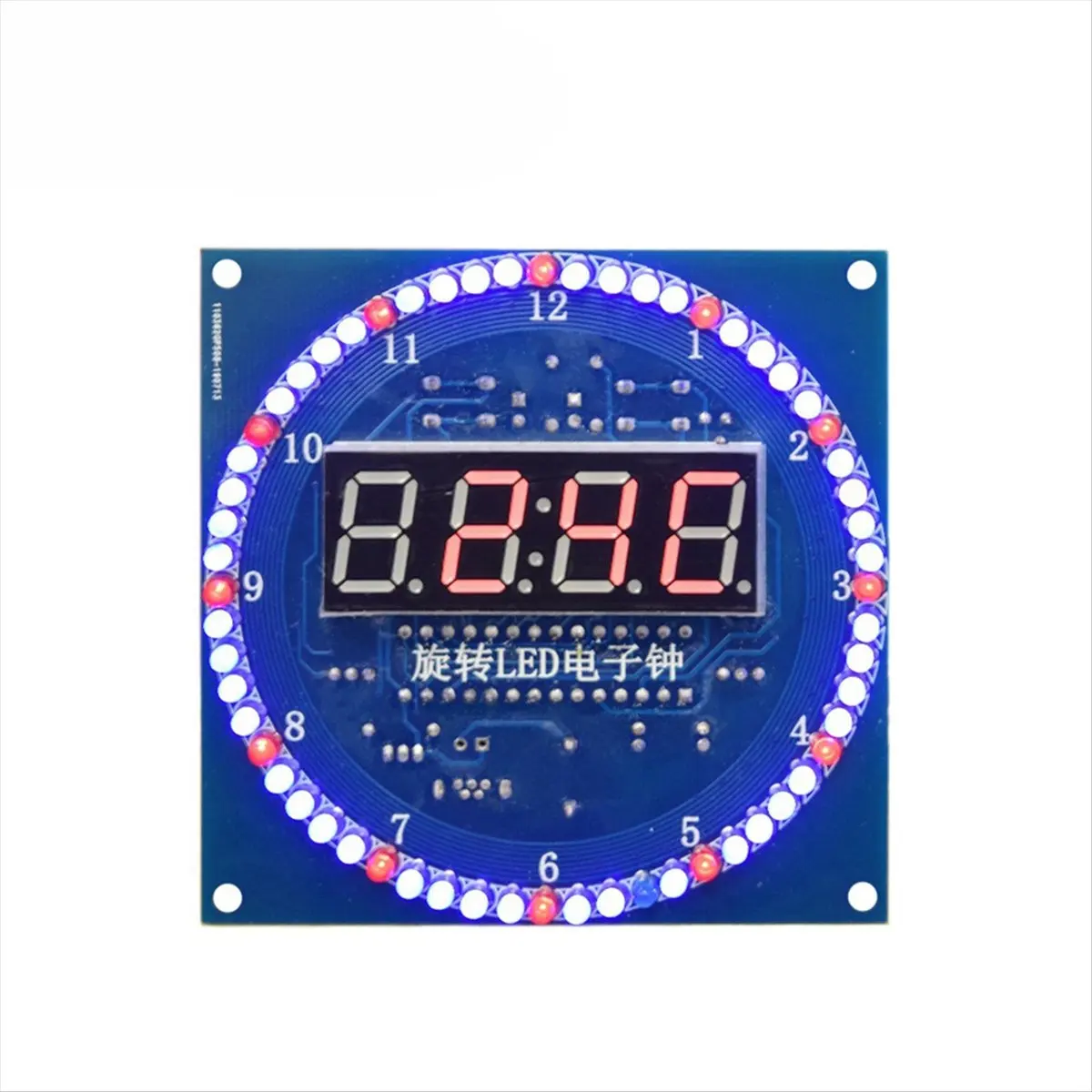 【N21R】 Electronic Digital Clock Kit DS1302 Rotating LED Display Module