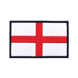 England flag Patches Armband Embroidered Patch Hook & Loop Iron On Embroidery Badge Military Stripe