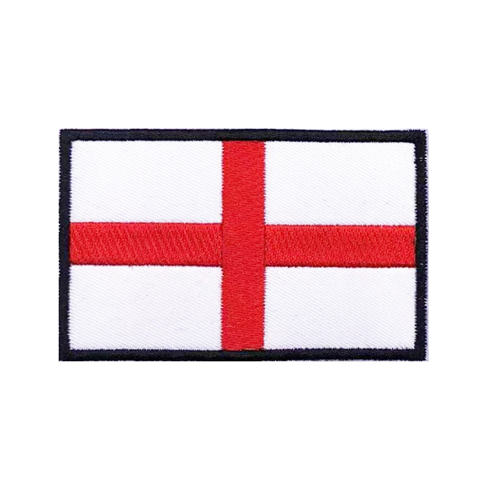 England flag Patches Armband Embroidered Patch Hook & Loop Iron On Embroidery  Badge Military Stripe