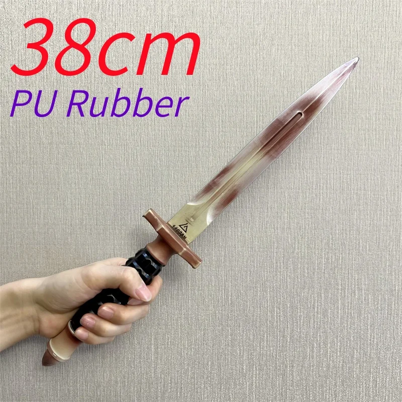 Delta Force‌ Weapons 1:1 Cosplay Dagger Black Hawk Knife Blade of Mercy Prop Halloween Role Play Gift Safety PU Rubber