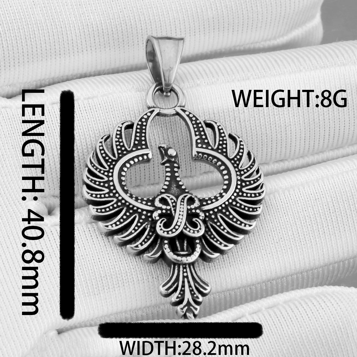 Fashion Animal Phoenix Amulet Necklace Men Women Simple Vintage Hip Hop Biker Pendant Necklace Creative Charm Jewelry Wholesale - Image 4