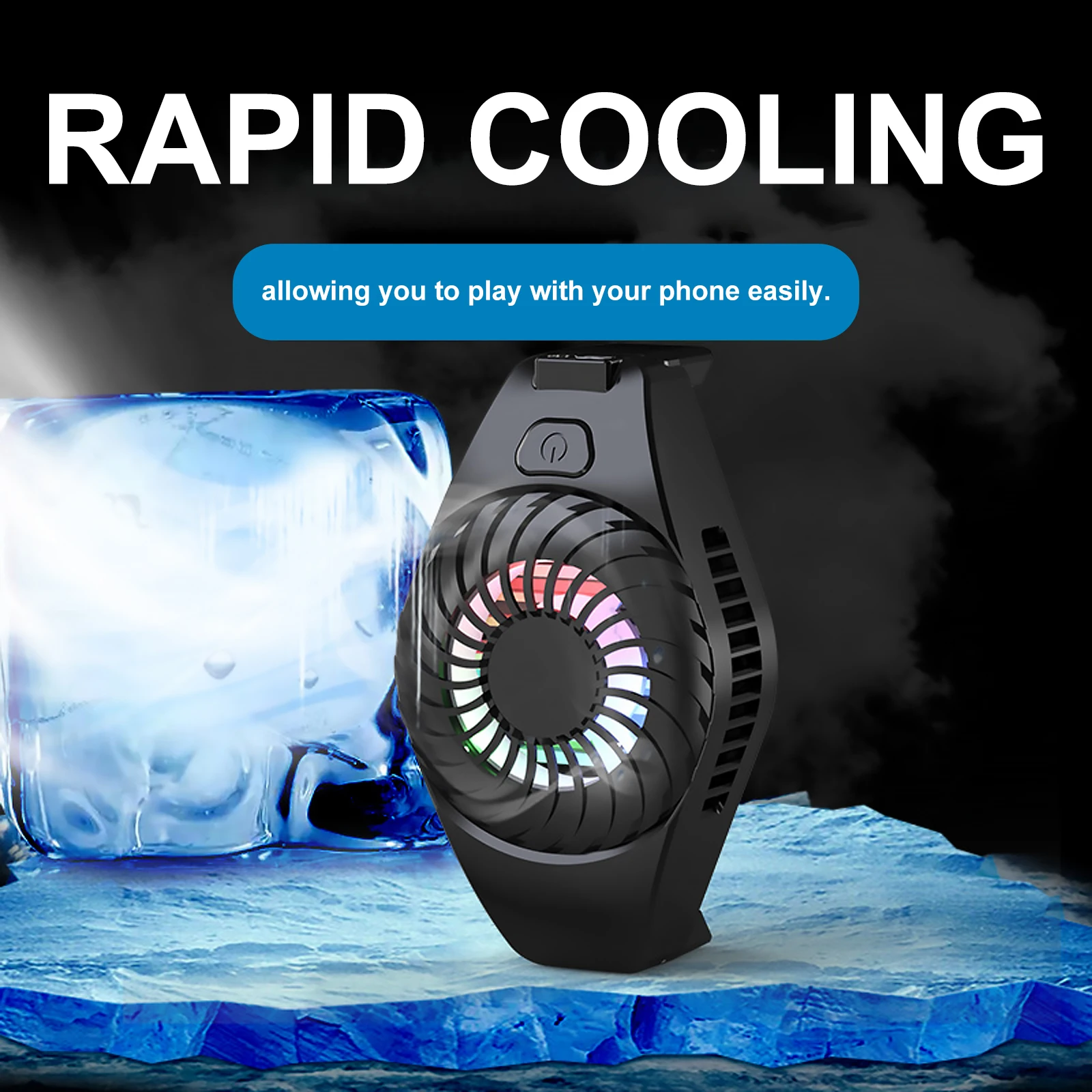 

Cellphone Cooling Fan Black Semiconductor Cooling Durable Efficiently Prolong Phone Usage Cellphone Radiator