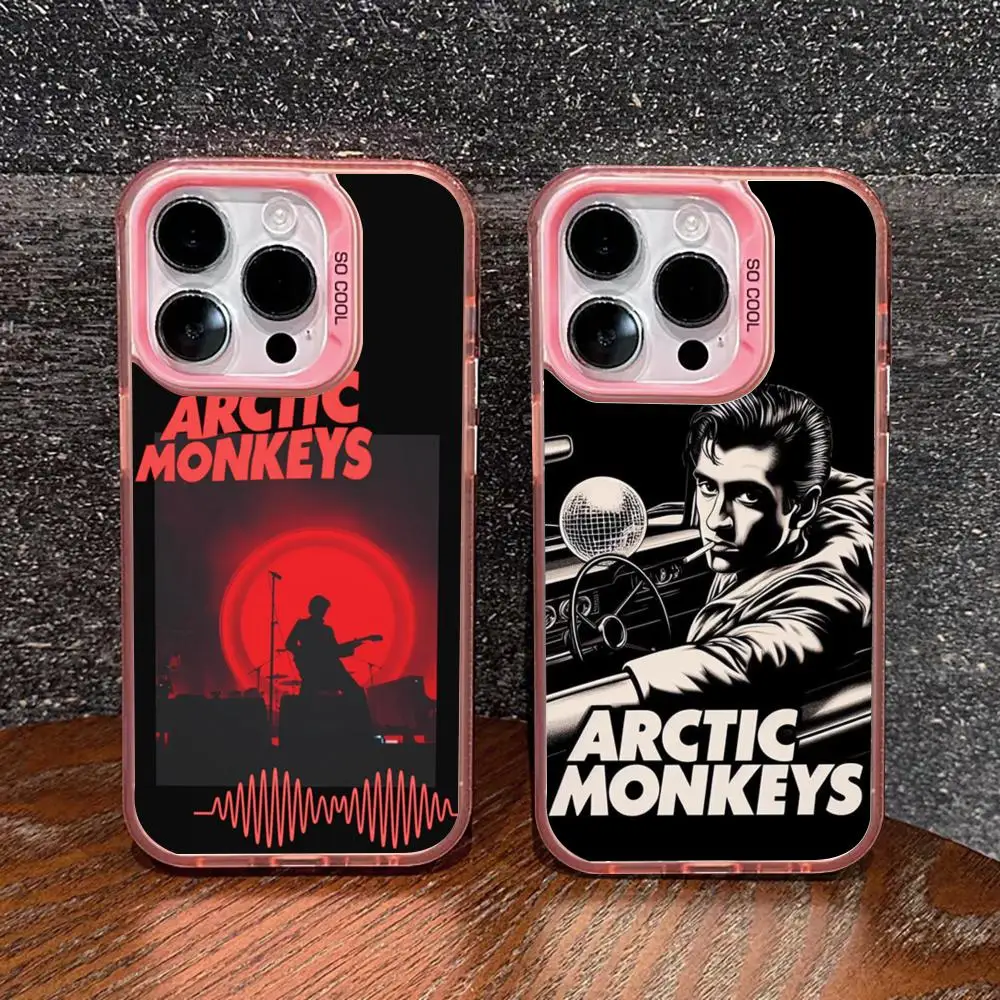 

Чехол для телефона Arctic Monkeys розовый IMD Colorful Silver Подходит для iPhone 17, 16, e, 14, 13, 12, 11 XS Pro Max