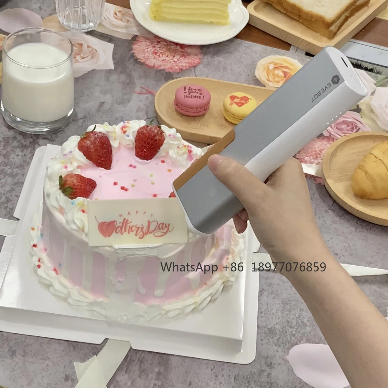 

Подарок ко Дню матери! PrintPen 2025 Новый инновационный съедобный принтер Печатная машина для тортов Кофе Принтер Струйная печать для еды