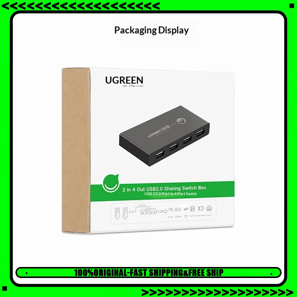 UGREEN 30767 US216 USB 3.0 Sharing Switch 2 Computers Share 4 USB Devices Printer Keyboard Mouse Hub Selector