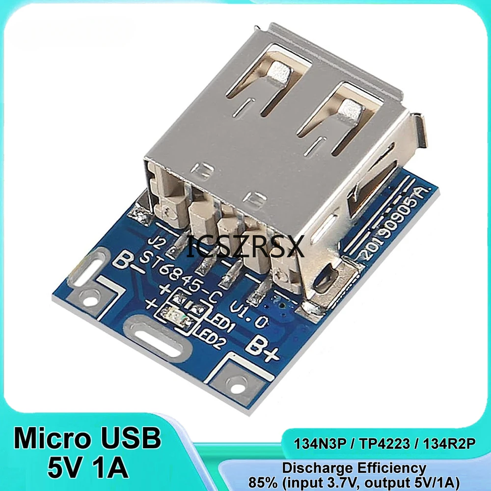 5V 1A Micro USB Boost Converter Step-Up Power Supply Module Protection Board 18650 Lithium Battery Power Bank With Protection