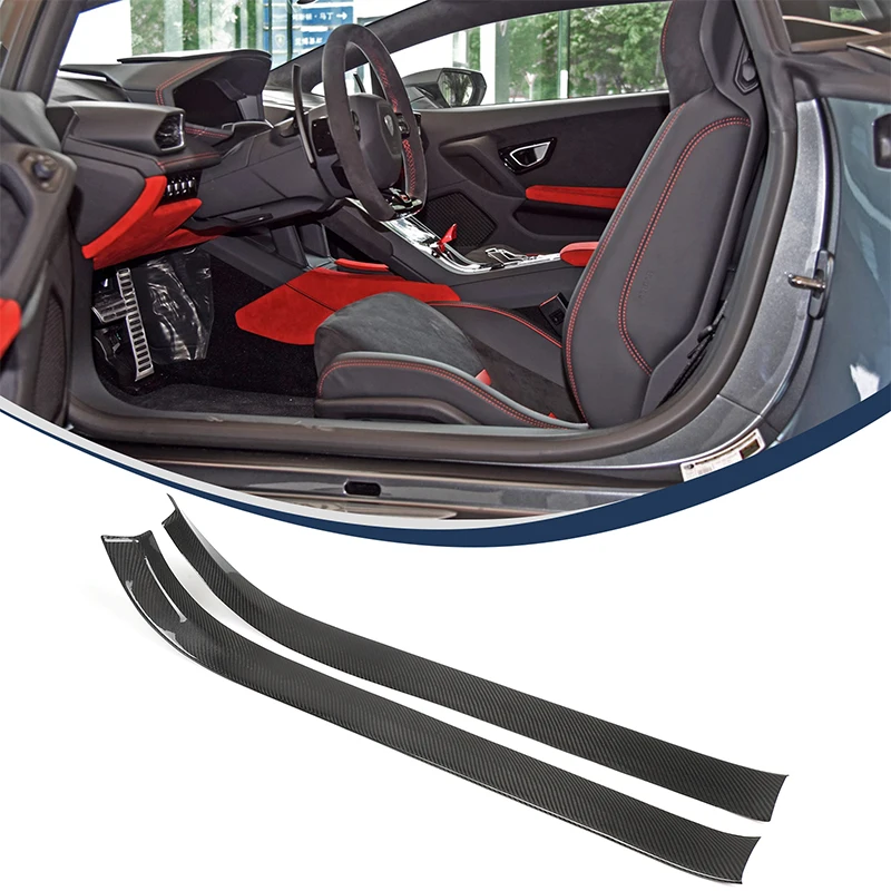 

For Lamborghini Hurricane 580 2014-2021 Car Interior Door sill Decorative Strip True Carbon Fiber Car Modification Accessories