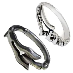 Anime Spear of Longinus Cosplay Prop Silver Color Ring Metal Adjustable Unisex Rings