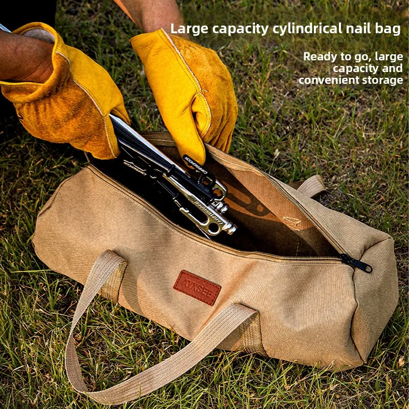 

Outdoor cylindrical storage bag, tent pole wind rope, tent accessory carry bag