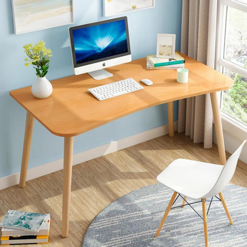 Modern desk home computer desk desktop notebook student writing desk office bedroom solid wood leg table