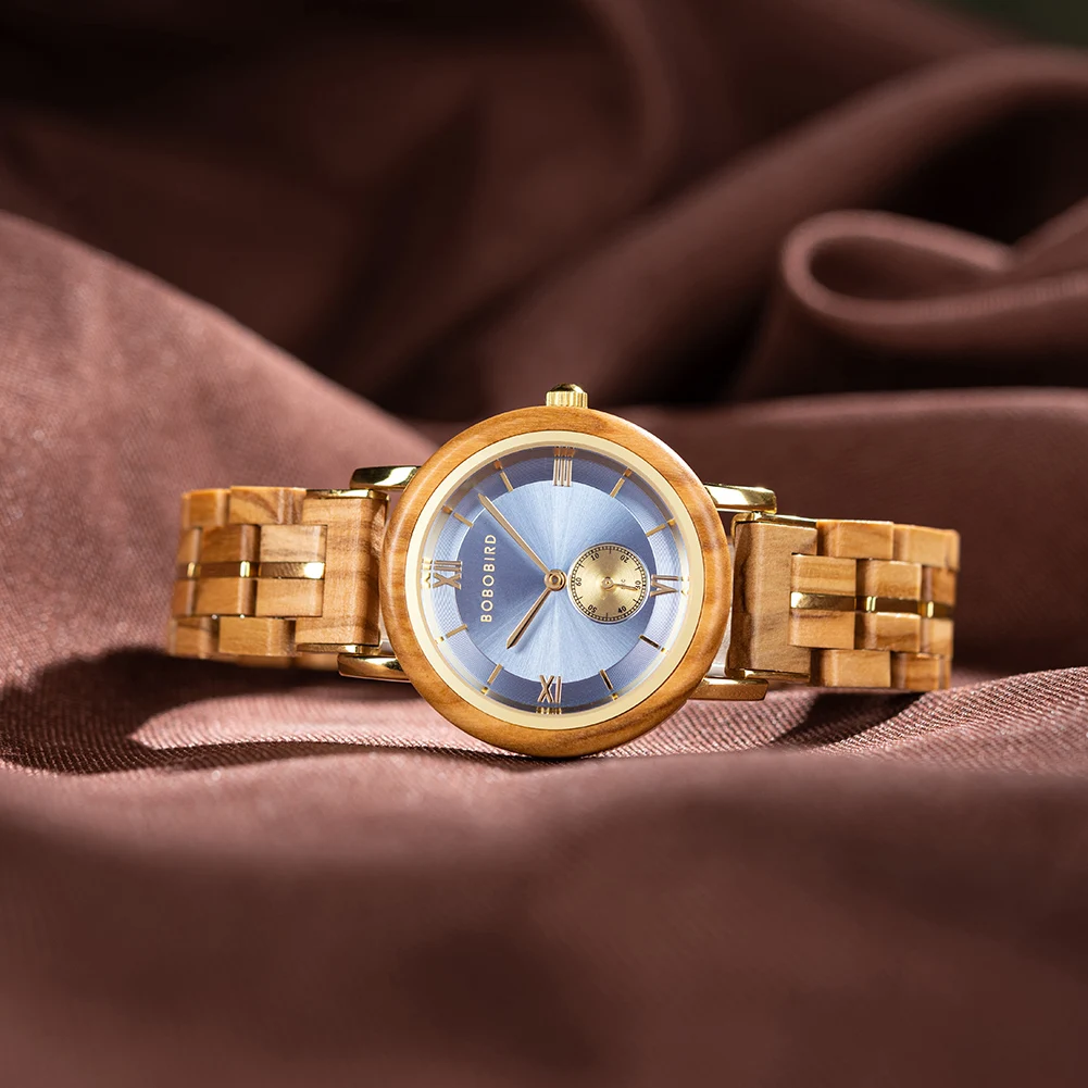 BOBO BIRD Wood Watches for Women Luxury Watch Ladies Elegant Pink Quartz Wristwatch Customized Gift for Birthday Anniversary