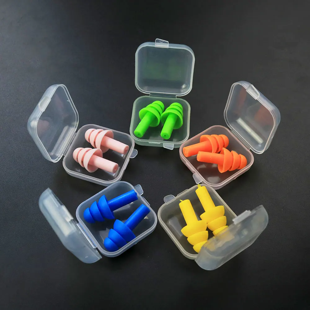 JCD 5Pairs Silicone Ear Plugs Sound insulation Waterproof Swimming Earplugs Anti-noise Sleeping Plug For Travel Noise Reduction