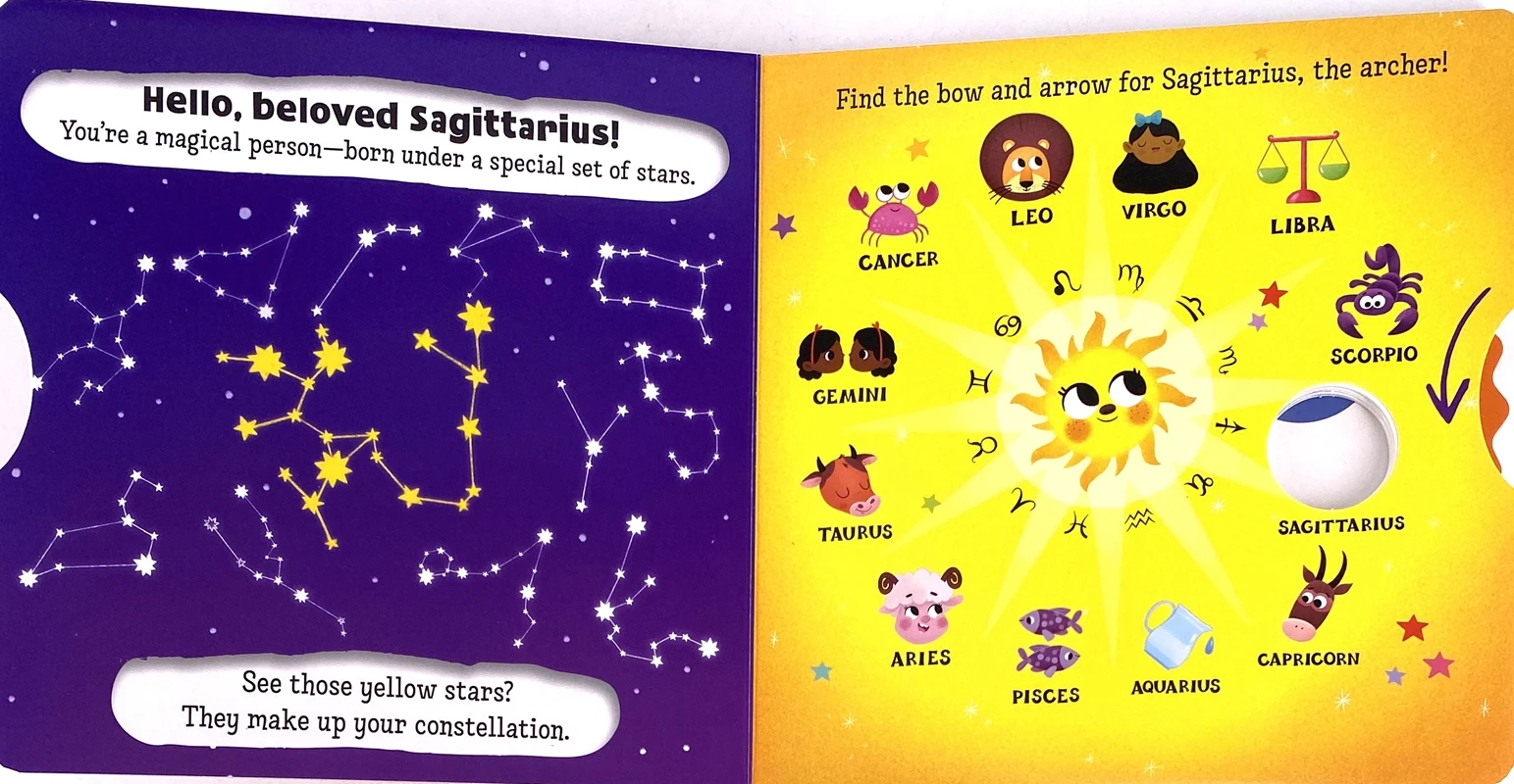 Parent Child Kids English Early Education Constellation Knowledge Sagittarius Studying Reading Cardboard Libros Book Age 2-8