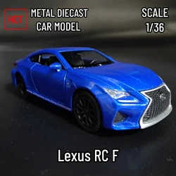 1:36 Lexus RC F Car Model Replica Scale Metal Miniature Art Home Decor Hobby Lifestyle Xmas Kid Gift Toy Collection