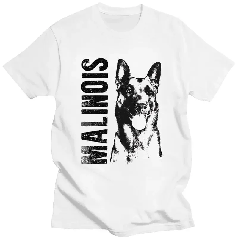 

Custom Malinois Dog Belgian Shepherd T Shirt Men Pure Cotton Tshirt Casual Tee Tops Short Sleeved T-shirts Slim Fit Apparel