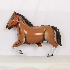 1 قطعة بالونات على شكل حصان على شكل رقائق الألومنيوم بالون الحصان تحت عنوان حزب بالونات زينة لعيد ميلاد الطفل استحمام رعاة البقر حزب أعلى 10 مبيعات زخرفة حفلة رعاة البقر - No1