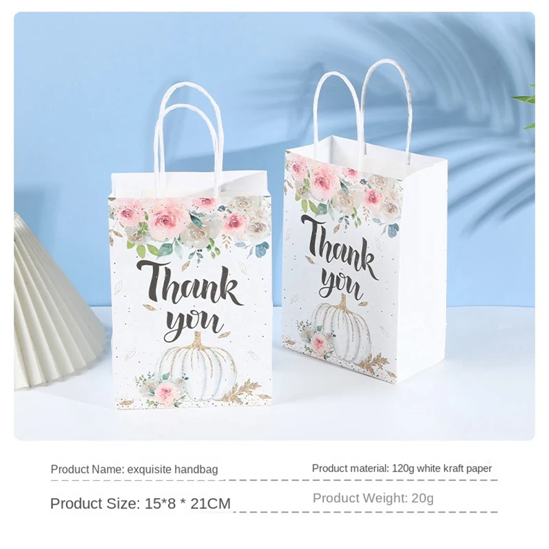 Promotion! 24 Flower Appreciation Gift Bags, Appreciation Retail Bags, Business Bags With Shopping Gift Packaging Handles