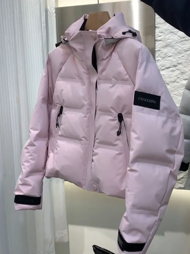 Pink ort down Jaet Donna Thiened Du down Parka Cappotto invernale Coreano Sle Pendolarismo Vento Sle Taglio dritto 2024 Inverno