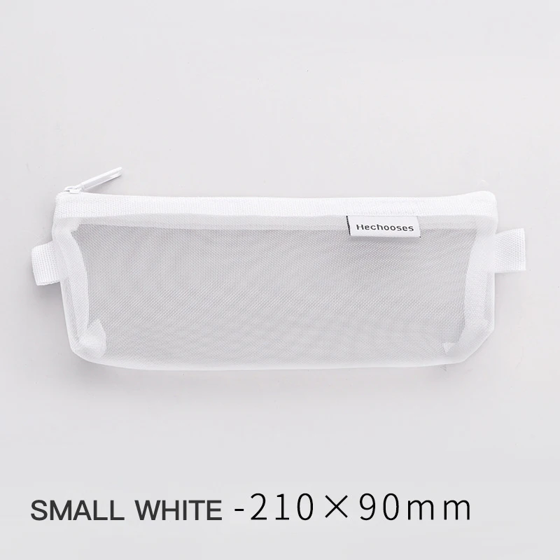 CHEN LIN-Trousse à Crayons Simple en Maille Transparente, Sac de Rangement, Pochettes de Grande Capacité, Sac à Main Portable, 1 Pièce