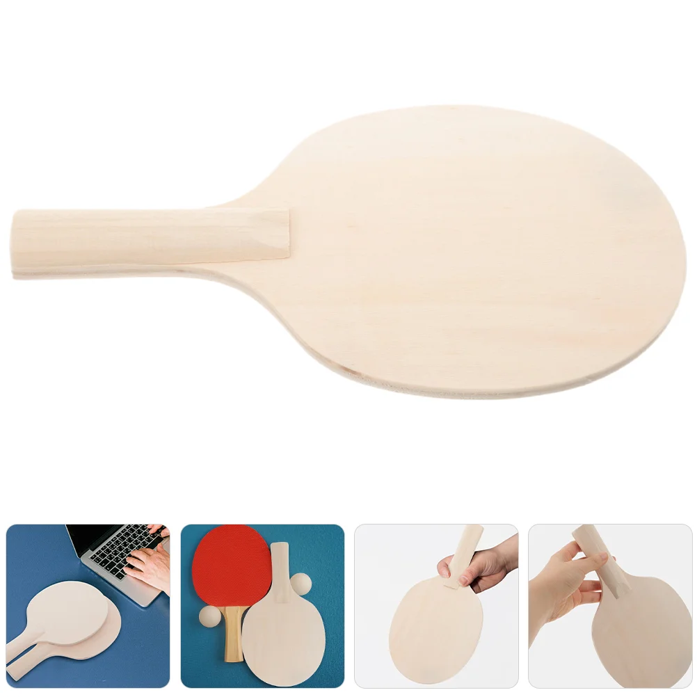 Blank Table Tennis Racquet Pong Paddle Paddles Kids Pingpong DIY Crafting Racket Beige