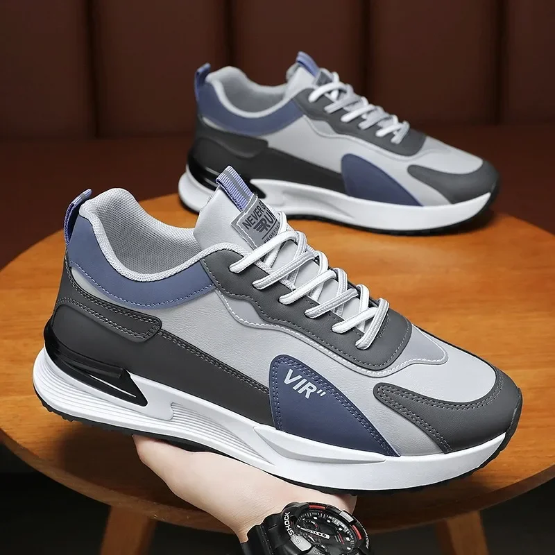 Sneakers da uomo di alta qualità moda in pelle Casual per uomo scarpe comode e traspiranti scarpe da tennis maschili di lusso Zapatillas Hombre