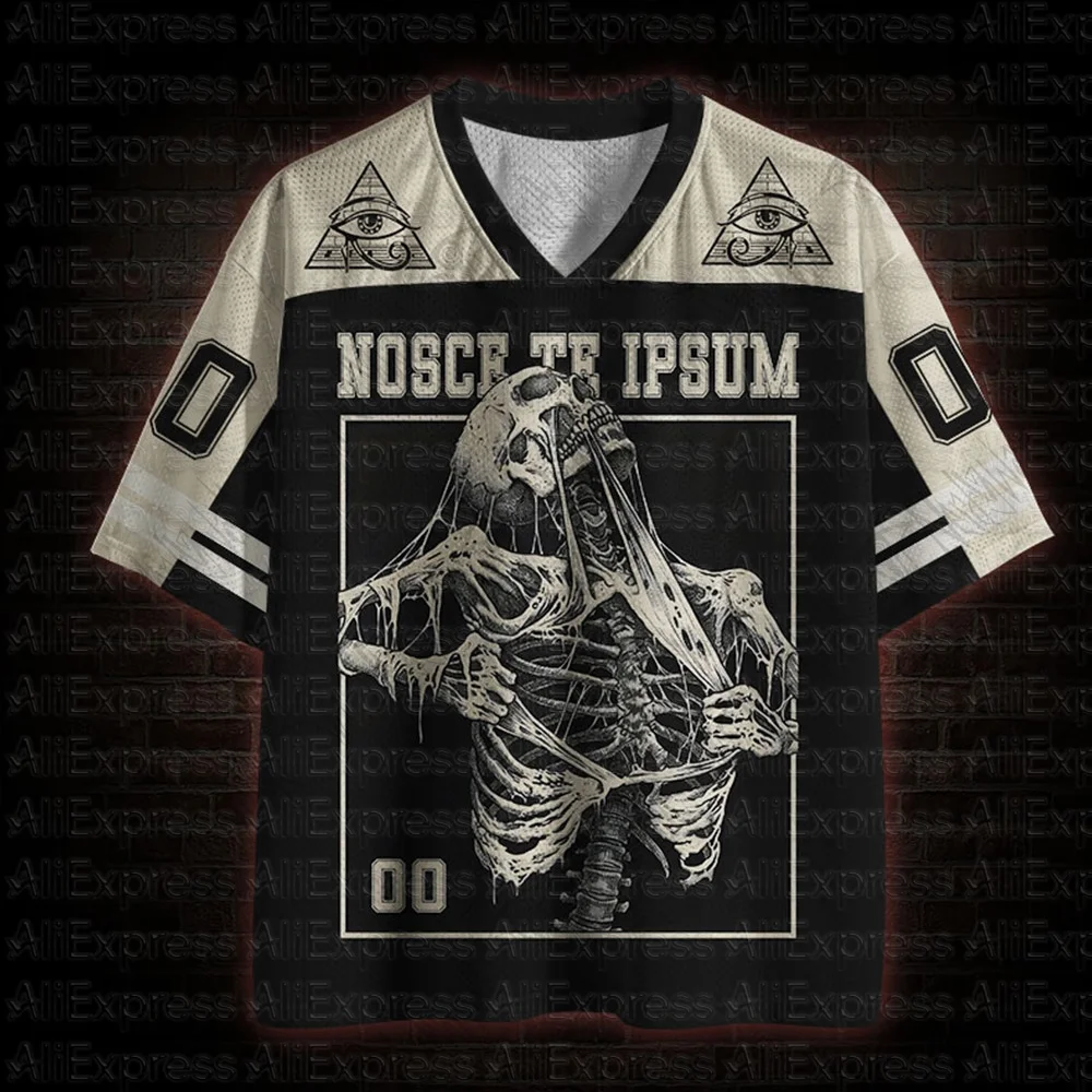 2026 Neue Film-Sportmode Kurzarm-V-Ausschnitt Streetwear für Erwachsene und Kinder Gothic-Stil Horror-Fans Geschenk