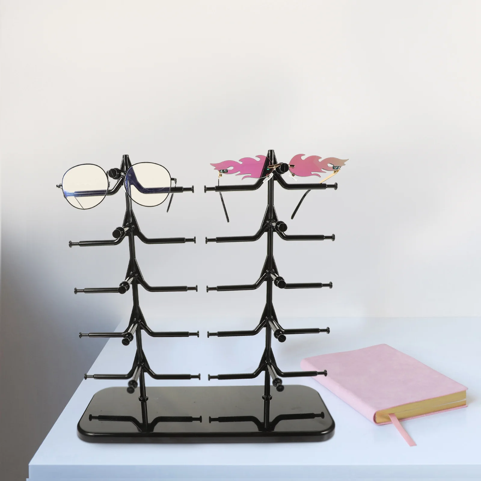 

Sunglasses Display Stand Sturdy Base Glasses Holder Organzier Compact Design for Desk Counter Display Rack for Sunglasses