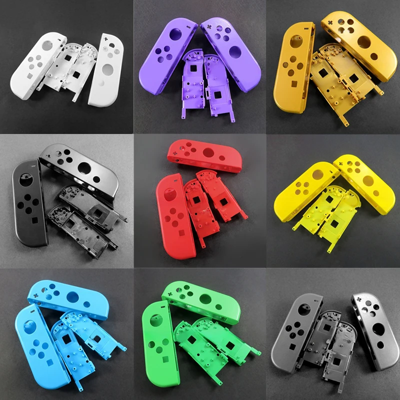 1 Set Colorful Plastic Left Right Handle Shell For Switch JoyCon NS NX Controller Replacement Repair Kit DIY Handle Case Cover