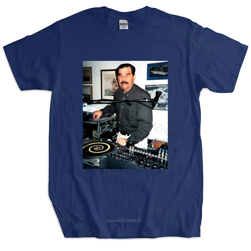 Homme t shirt summer men t-shirt DJ Saddam Hussein 35 Tshirt Technics 1200 Iraq House EDM Hip Hop unisex t-shirt teenagers