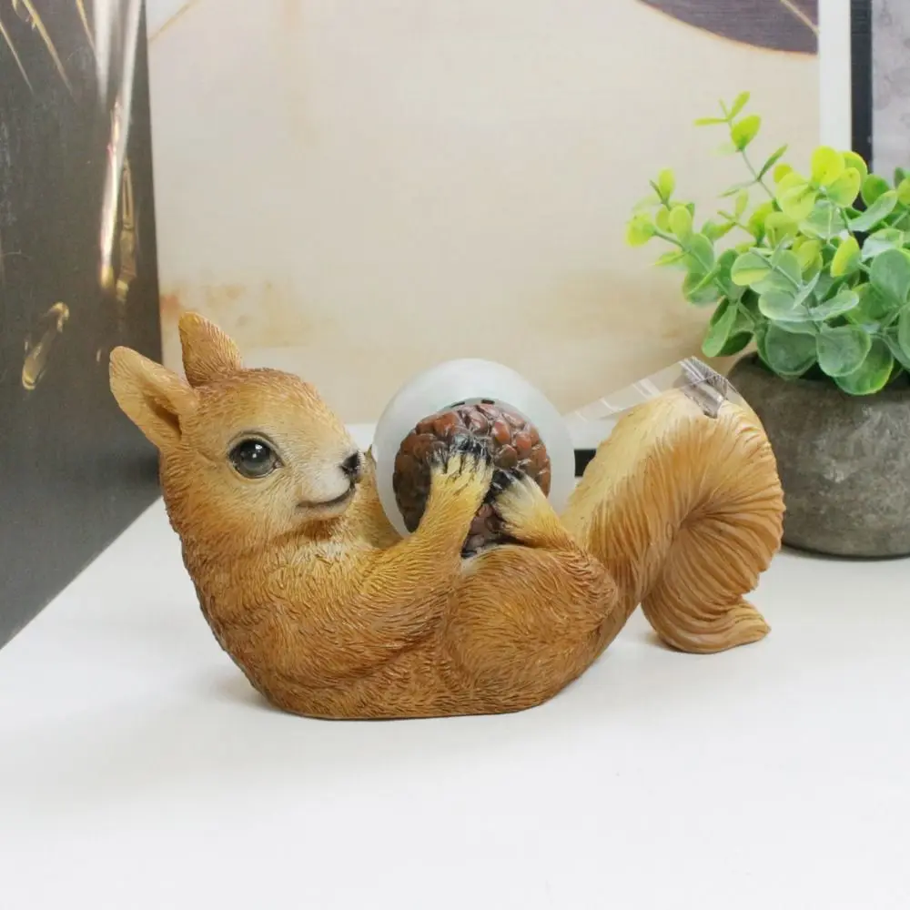 Cartoon Squirrel Tape Holder Resin Eco-friendly Squirrel Tape Dispenser Animal Shaped Squirrel Desktop Ornaments Sealing Tape