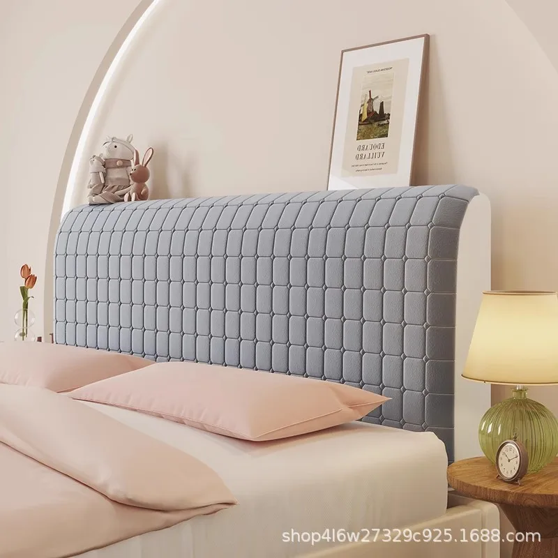Simple dustproof protective cover, soft bag, headboard cover, thickened suede backrest, universal headboard cover