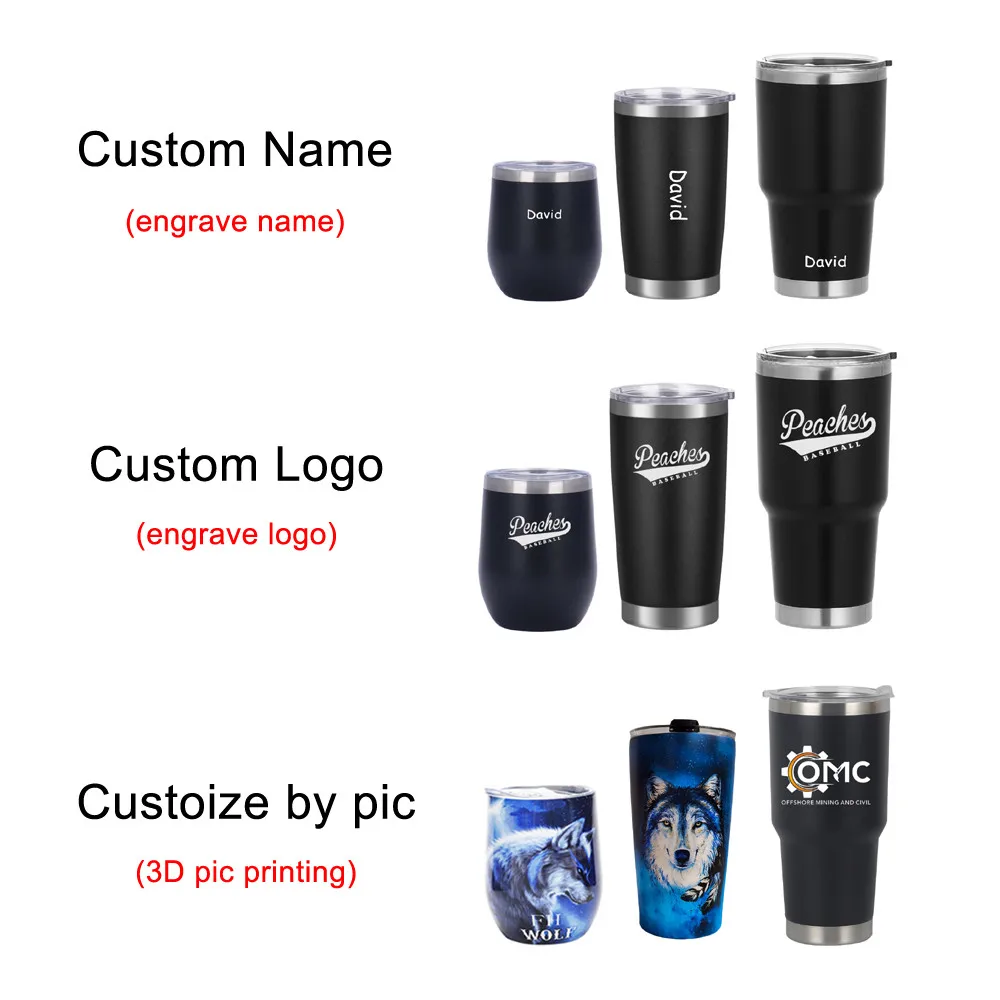 Personalied 900ml 30 oz Travel Tumbler Double Wall Water Thermal Termos Coffee Mug Flasks Stainless Steel Thermos 30oz Beer Cup