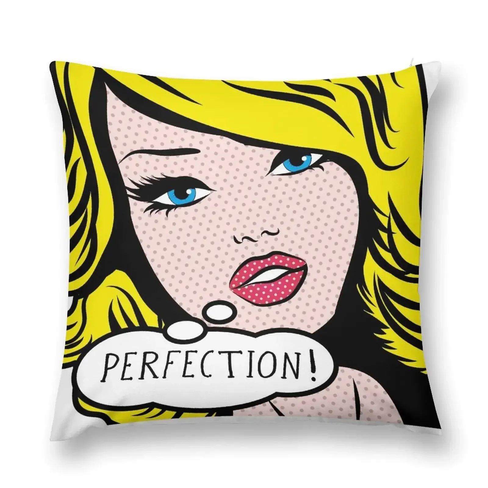 Perfection PopArt Girl. Throw Pillow Cushion Cover Set Decorative Cover For Living Room bed pillows pillow