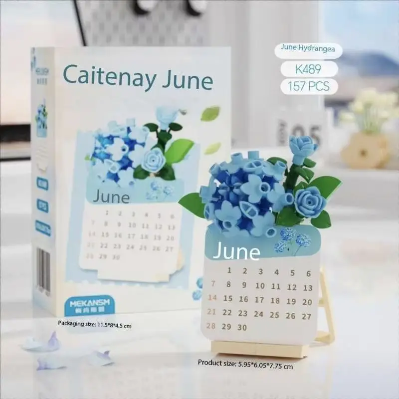 2026 Succulent Plant Building Blocks, 3D Puzzle Calendar - Educational STEM Toys for Girls Kids Students, Creative Desktop Decor