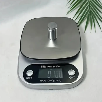 Báscula de cocina digital precisa para cocinar y hornear, capacidad de 22 lb en gramos y onzas, perfecta para café, carne y más, 1 ud.