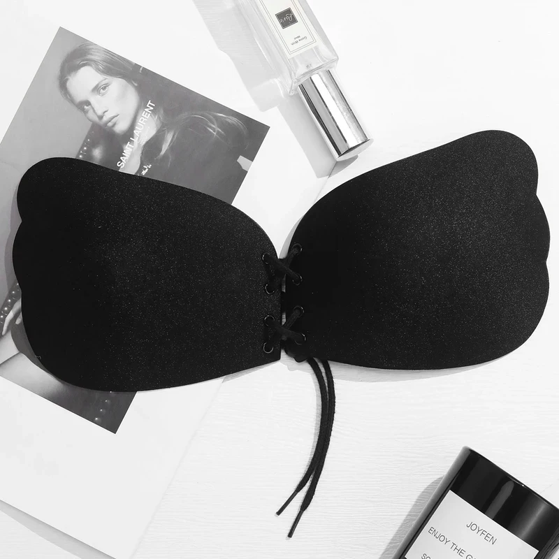1-2 piezas de sujetador adhesivo invisible sin tirantes, sujetadores push-up sin tirantes para mujer, lencería sexy sin espalda, ropa interior de silicona sin costuras